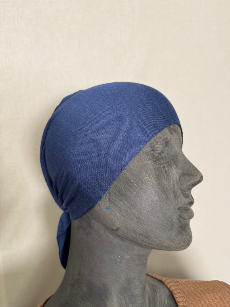 Blue sidottava alushuivi – pehmeä ja joustava hijab musliminaisille, helposti puettava
