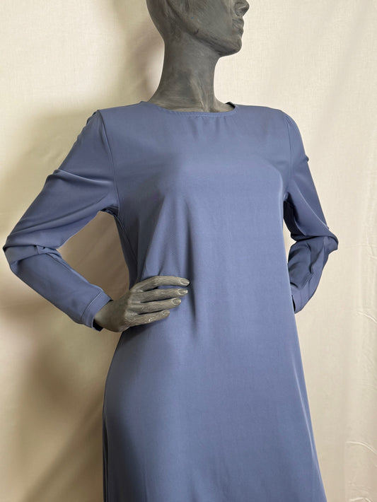 LINA abaya mekko musliminaisille – sininen väri, peittävä ja ajaton hijab-asu, suomalainen verkkokauppa